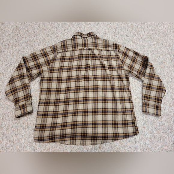 Plaid Men's Shirt in Brown and Tan - Picture 11 of 12